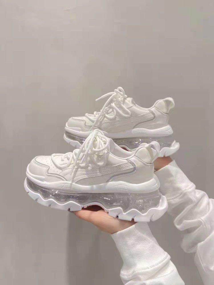 

Haute couture version! White dad shoes women s sports and leisure shoes platform versatile 2025 spring and summer height-increasing running shoes 35