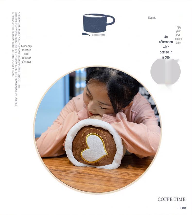 Creative Latte Coffee Cup Plush Toy - Funny Office Gift for Girlfriend's Birthday