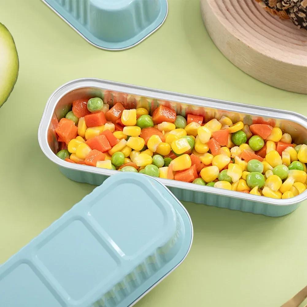 10pcs Reusable Aluminum Foil Tin Cup Pudding Cake Mold Air Fryer Tinfoil Box Small Baking Tray Tinfoil Cups Baking Pastry Tools