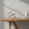 Nordic Style Metal Decorative Sculpture Abstract Loop Circle Home Decor Statue