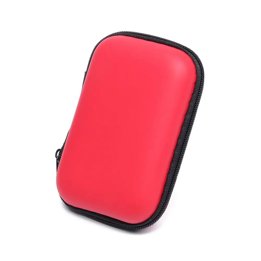 Hard Drive Storage Bag EVA Waterproof Electronics Accessories Organizer Case for SSD USB Cable Headphone Power Bank Multi-Compar