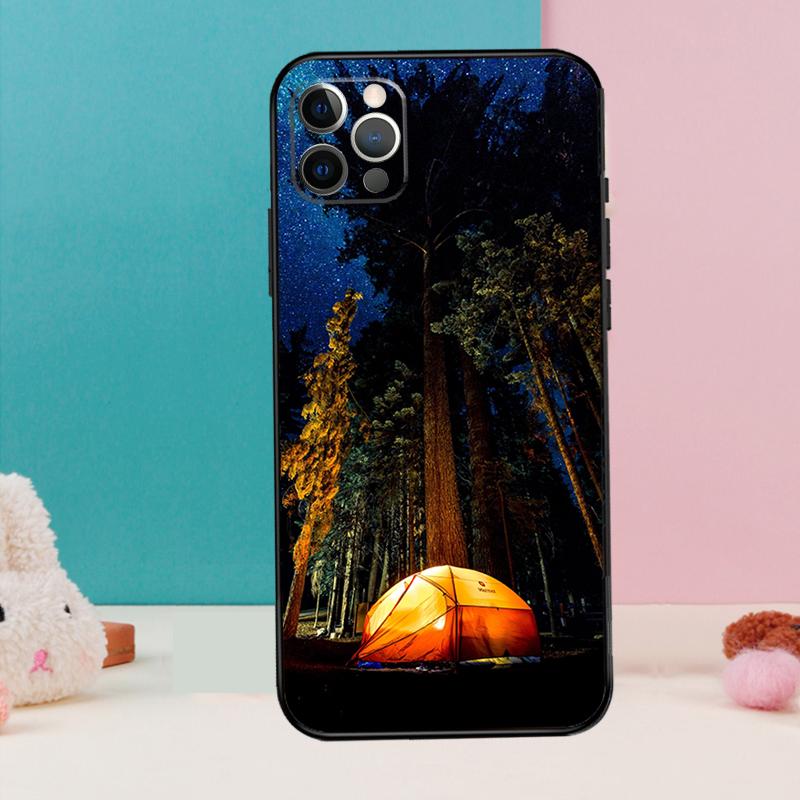 Camping Nature Phone Case For iPhone 17 Air 16 14 13 12 11 15 Pro Max 12 13 mini 15 16 Plus 16e Cover Coque