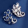 Blue Crystal Phoenix Brooch Female Alloy Diamond Set Anti-Light Pin Fashion Brooch Suit Accessories