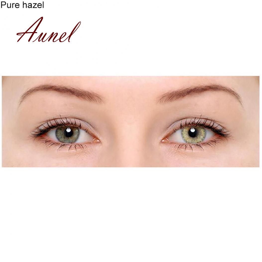 

1 цветная косметическая контактная линза 0 градусов. Женщины используют косметические очки каждый год Pure Hazel