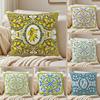 Lemon Vintage Print Cushion Cover Pillowcase Anti-Dustmite Invisible Zipper Short Plush Sofa Cushion