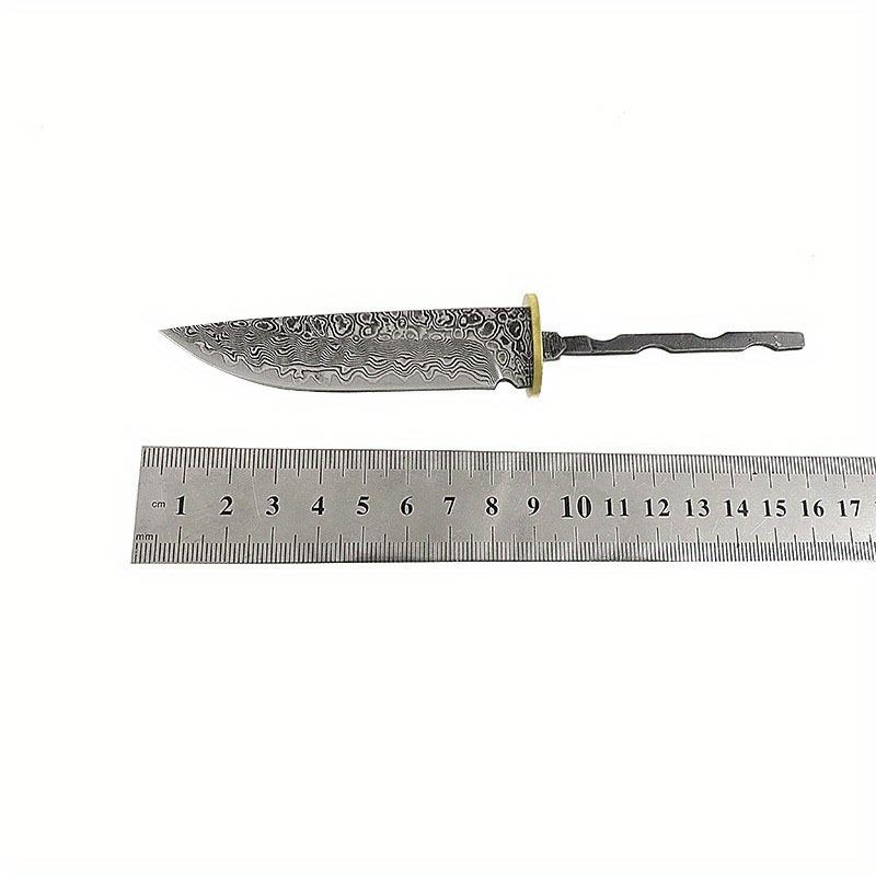 Dropship Damascus Steel Fixed Blade Knife Blanks - Semi-finished Blade Forging Blanks for DIY Insert | Unfinished Knife Accessories