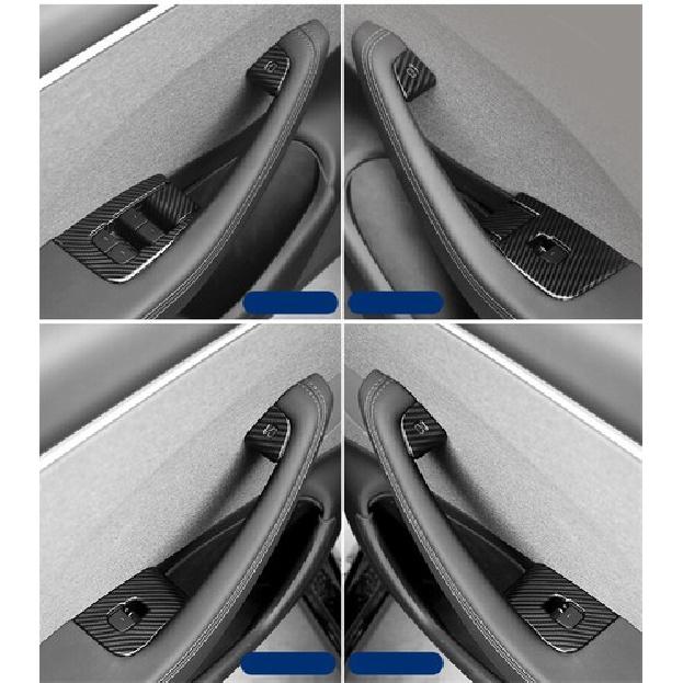 For Tesla Model 3 Highland 2024 LHD ABS Car Door Window Button Frame Sticker
