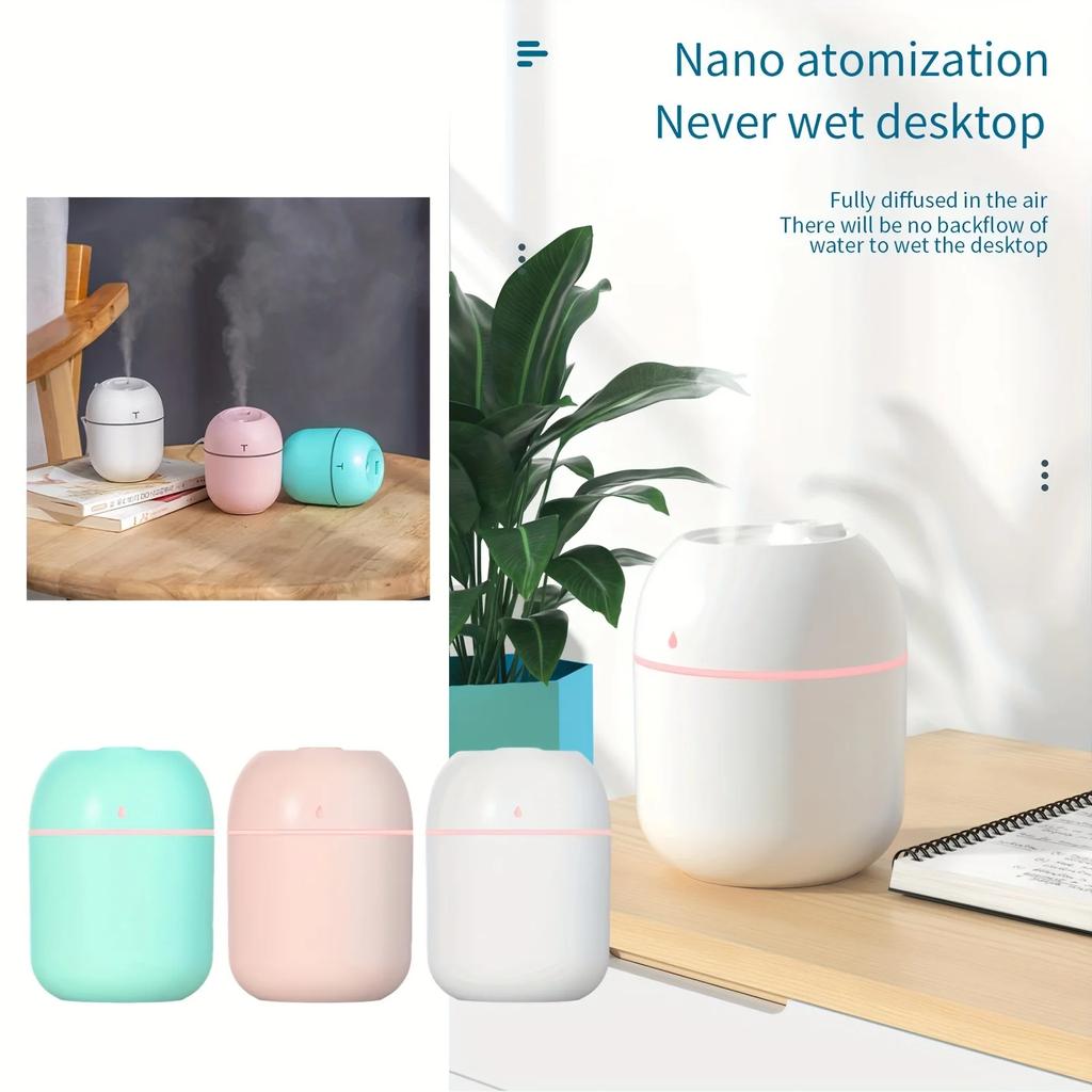 Portable 220ml H2o Mini Cup Spray Mist Humidifier Double Wet Aroma Essential Oil Diffuser Car Usb Air Humidifier