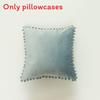 Velvet Solid Dutch Color Pillow Cases Pompom Edging Cushion Cover Living Room