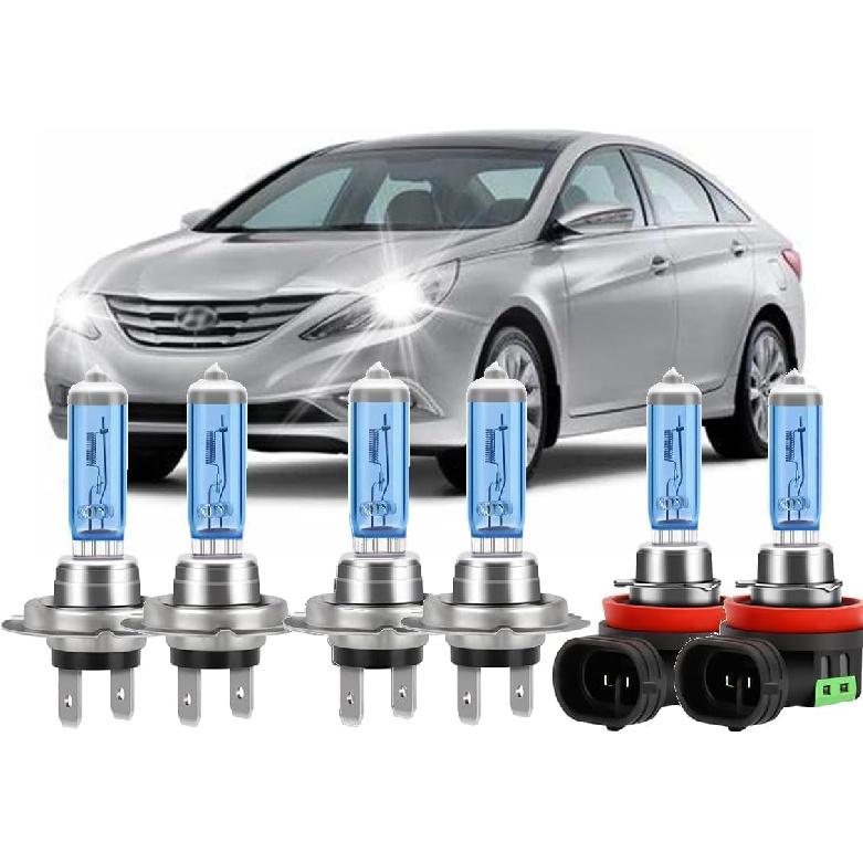 

Headlight Bulbs Combo Compatible With HYUNDAI SONATA 2011-2014,H7 High Beam+ H7 Low Beam + H8 Fog Lights Combo Halogen Light Bulb,Super Bright 6000K