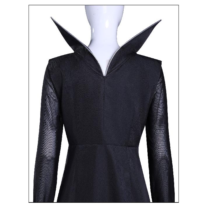 Wednesday Addams Halloween Stand Collar Long Dress Cosplay Costume for Anime Show