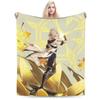 Genshin Impact Venti Blankets Velvet Summer Air Conditioning Barbatos Anime Multi-function Warm Throw Blanket for Bed Car Quilt