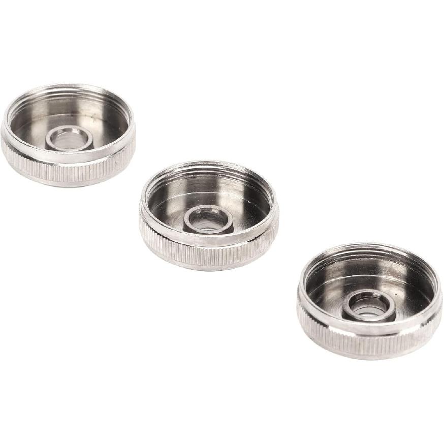 3 Stück Metall-Ventilknöpfe Silberne Schraubkolben für Trompeten-Ersatz