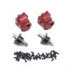 Gearbox Differential Metal with Gear Shafts Machined RC Car Set Red