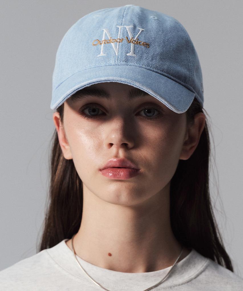 Ausdoeoboiseu Ny Washed Denim Cap (Sky Blue)