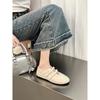 Vintage college style heightening red Mary Jane shoes women's new shallow mouth heightening single shoes