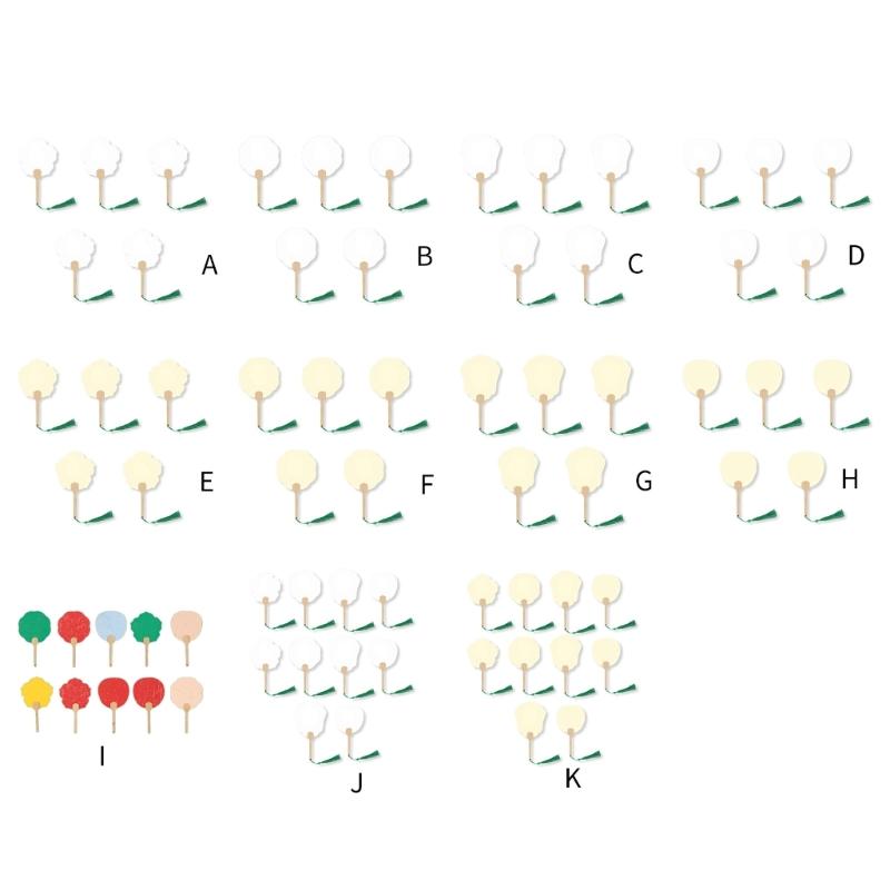 Ancient Fan Paper Hand Fan Round Rice Paper Fan Blank Chinese Painting Group Fan Party Gift Home Decorations