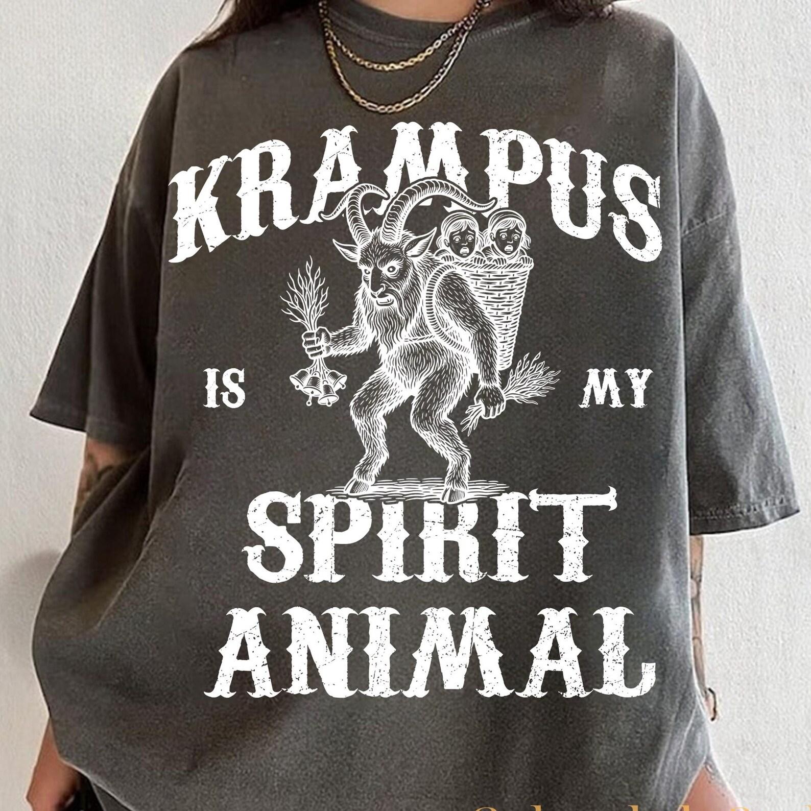 Krampus Is My Spirit Animal, Gothic Christmas Tee, Krampus Have The Christmas You Deserve, Krampus Busier Than Santa, Gothic Horror Xmas S