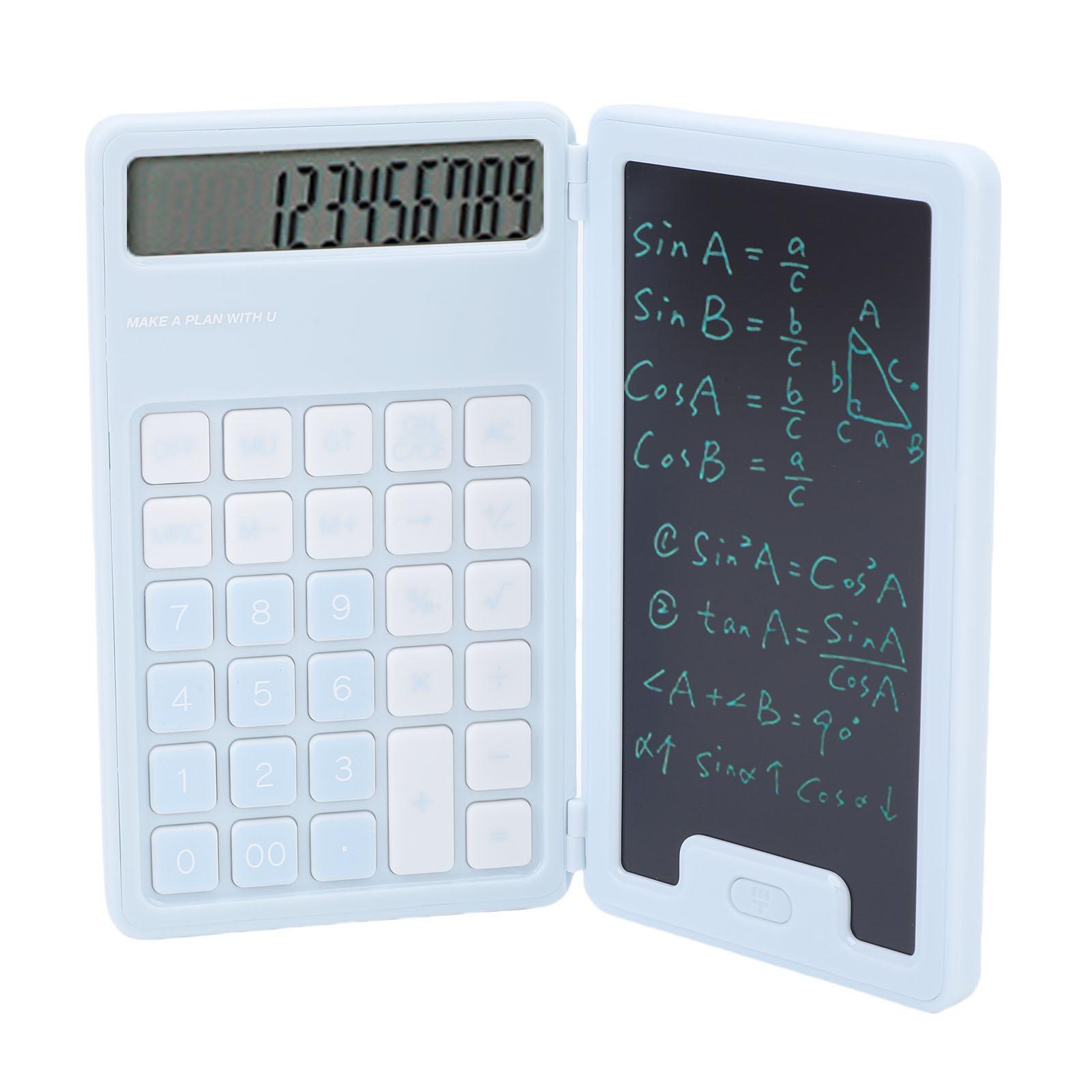 

Handwritten Calculator LCD Screen Notepad 12 Big Buttons Portable Calculator for Business School Home Work Space