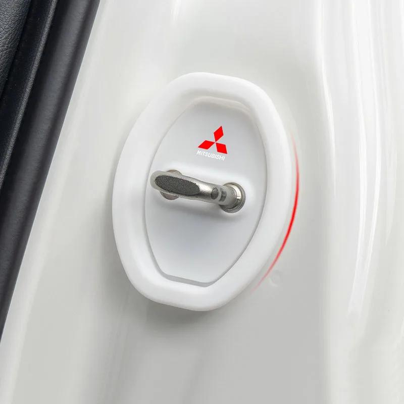 4Pcs Car Door Stopper Cover Door Lock Protector Cap for Mitsubishi Outlander Lancer Pajero Exterior Styling Accessories