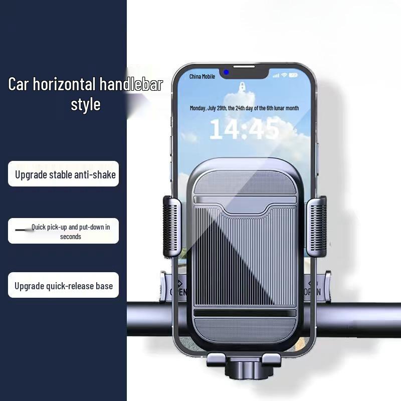 Automatic Lock Anti-Shake Phone Mount for Bicycle & Motorcycle