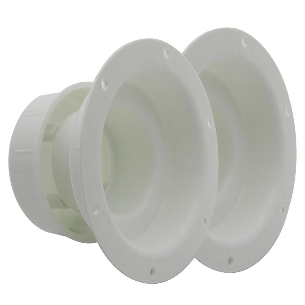 2pcs Vent Cap White Plastic Roof Cover for Trailer Camper 1" to 2 3/8