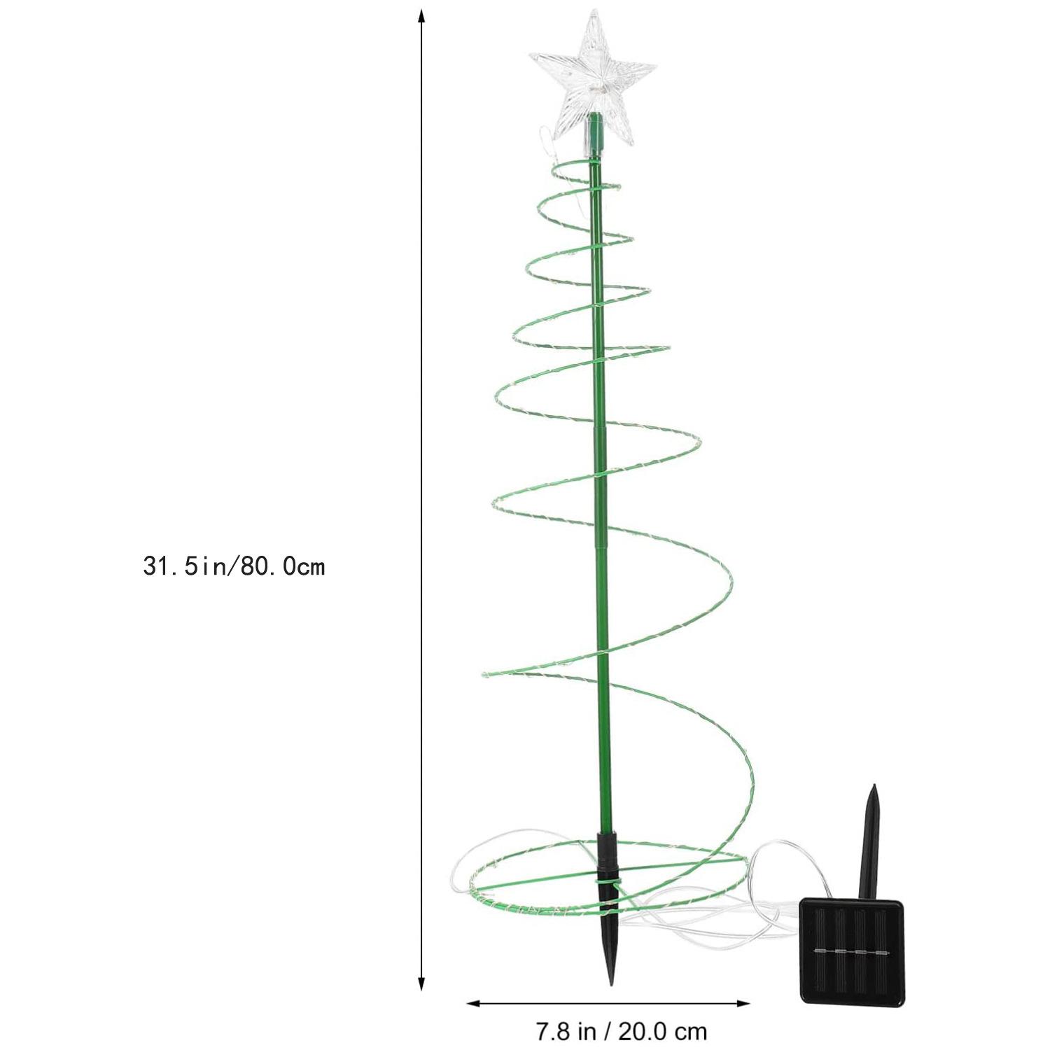 New Solar-powered Christmas Tree, Halloween Tree Decoration, Artificial Christmas Tree, Lawn Light, Solar LED Landscape Light 1pcs