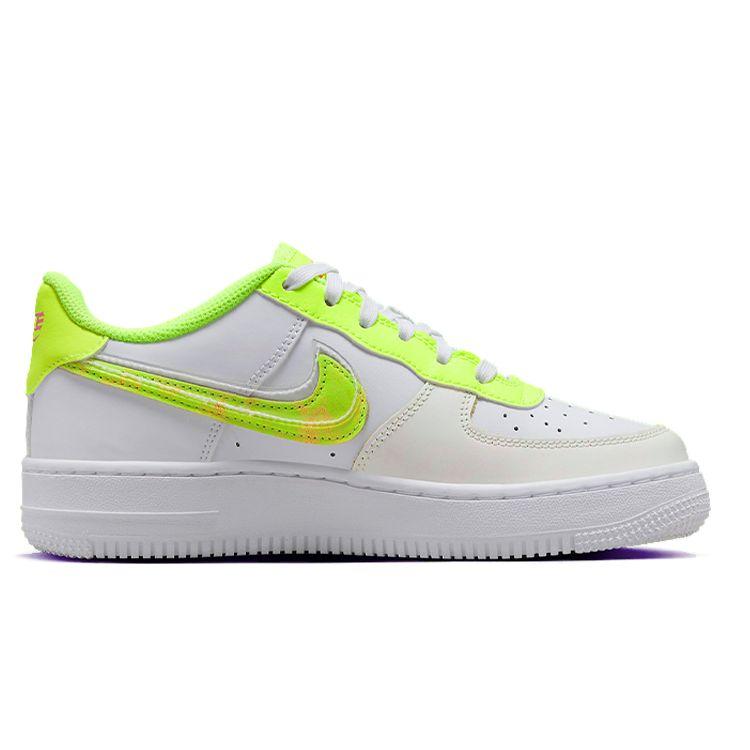 Nike Air Force 1 LV8 GS Acid Wash Kids Sneakers White Volt Pink-Glow DV1680-100