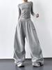 2025 Autumn Women's Tall Hip Hop Cargo Sweatpants - Casual Jazz Dance Drapey Sport Pants