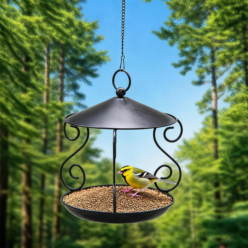 Garden Decor Iron Bird Feeder Windproof Rainproof Bird Hummingbird Food Bird Multi-purpose 2026 Feeder Hanging Feeding Disp K0C1