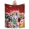 Sing 2 Kids Cartoon Movie Knitted Blanket Flannel Musical Comedy Soft Throw Blanket for Home Couch Bedspread