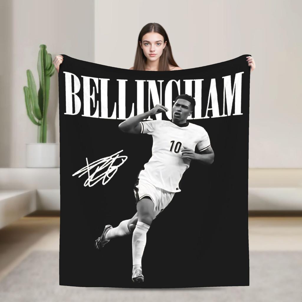 Bellinghams Knitted Blanket Soccer Football Fuzzy Throw Blankets Summer Air Conditioning Printed UltraSoft Warm Bedspread