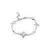 Elegant Zircon Flower Starburst Bracelet Women Gold Plated Copper Minimalist Chic Daily Wear Jewelry