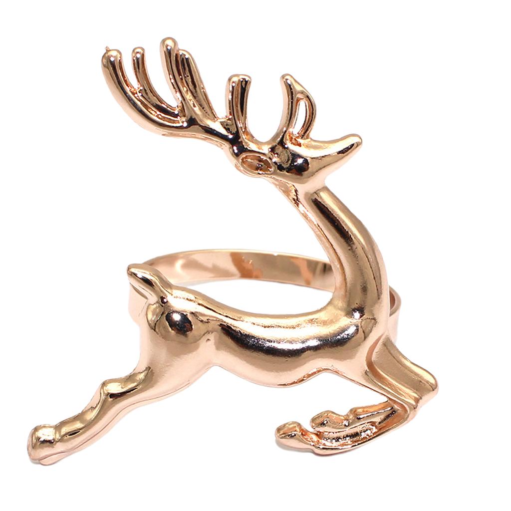 Napkin Holders For Christmas Reindeer Head Napkin Buckles Holder Christmas Decoration