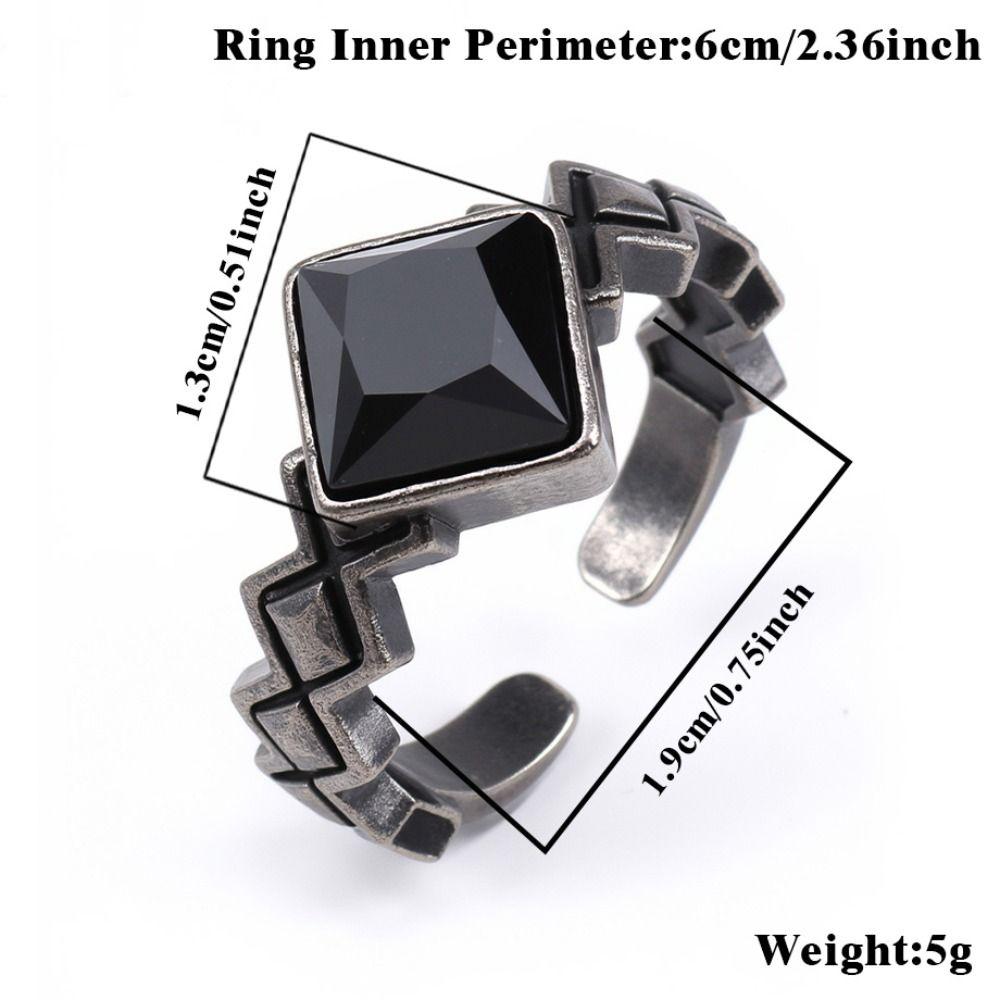 White Crystal Stone Ring Punk Style Amethyst Ring Newest Crystal Ring Fashion Accessories