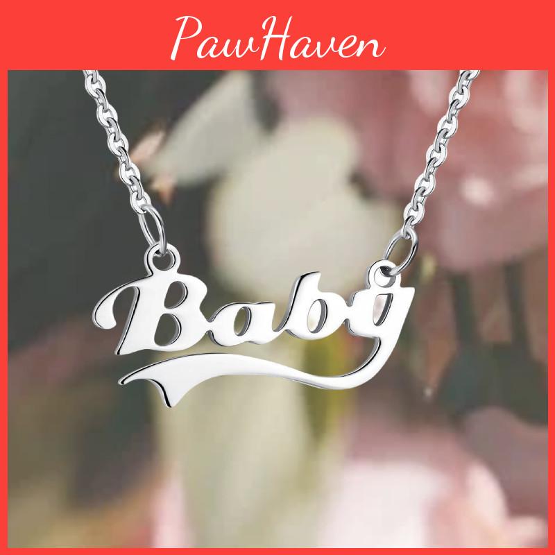 Stylish Stainless Steel Alphabet Necklace Perfect Forever Love Gift For Baby