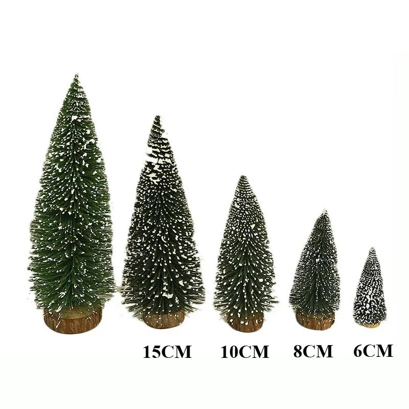 

Рождественское украшение Искусственные мини-украшения для елки Миниатюрные кедры Снежные сосны для домашнего настольного декора 2024 Навидад Пейзажные подарки 6CM,10PCS