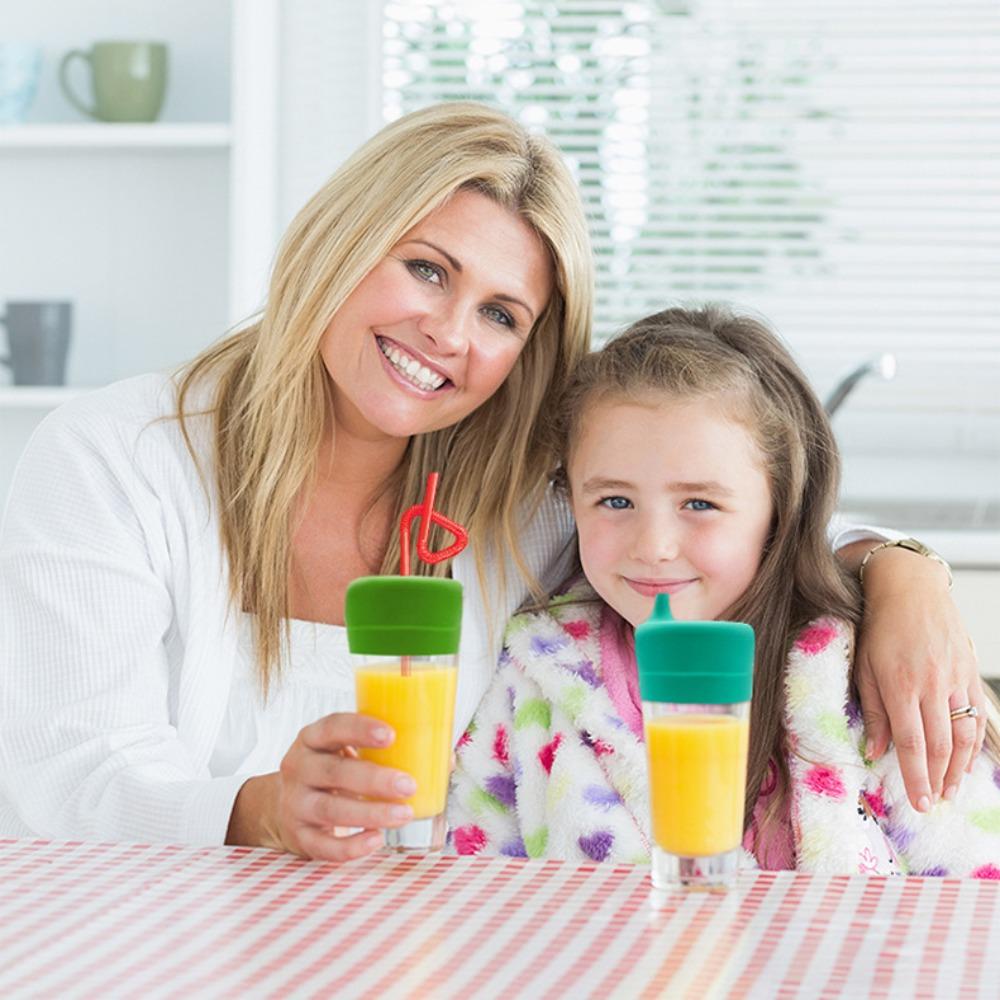 With Protruding Straw Hole Silicone Sippy Cup Lids Leak Proof Straw Cup Covers   Kindergarten
