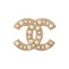 Doppel C Perlen Kristall Brosche Damen Accessoires Gold A64762-B06258-ND321