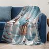 Tuniu Winter Cabin Landscape Fleece Blanket for Sofa Bed Room Throw Soft Warm Cozy Decorative Throw Blanket