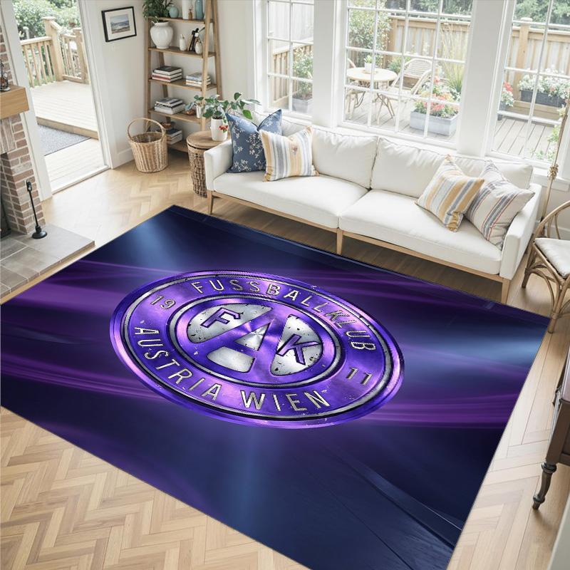 Austria Wien FC Design Crystal Velvet Carpet Cozy Non?Slip Printed Rug For Bedroom Living Room Entrance