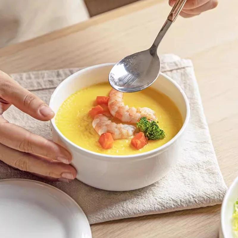 Creative Solid Color Ceramic Egg Bowls Light Luxury Restaurant Dessert Bowl Home Delicious Dishes Soup Bowl Unique Tableware