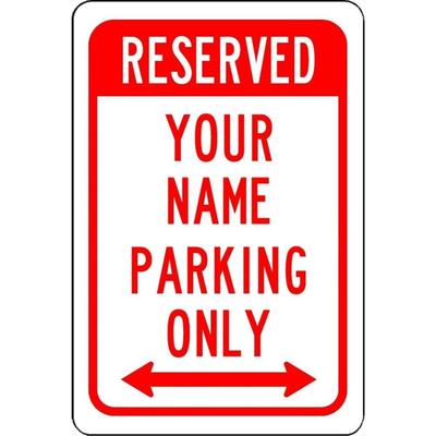 Cartello personalizzato Alluminio Metallo 8" x 12" Riservato Vietato Parcheggiare Personalizzato