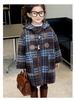 Girls' Mid-Length Plaid Wool Coat - 2025 Autumn/Winter Korean Style Fashion