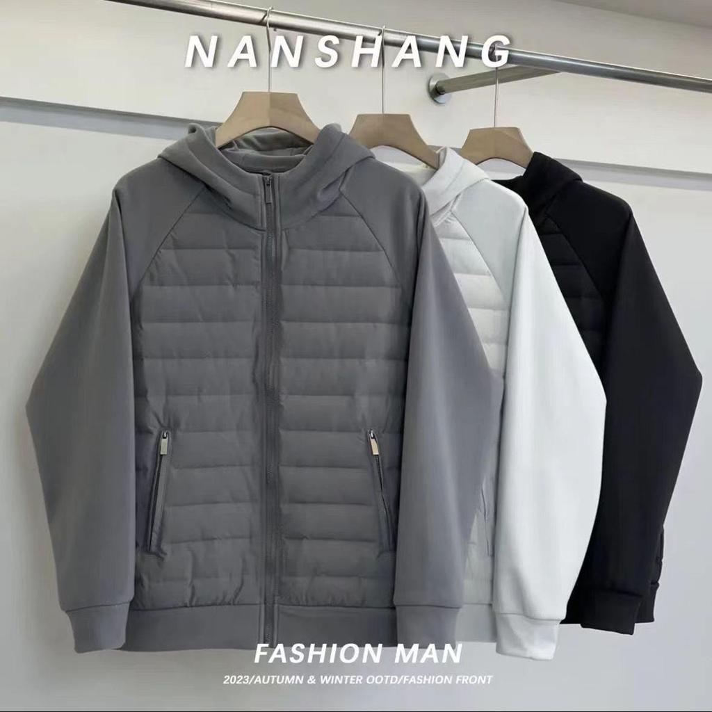 Herren Herbst/Winter Baumwolljacke - Lässiger Patchwork-Cardigan-Hoodie, lockere Passform für Paare.