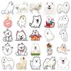 10/30/50pcs Kawaii Cute Samoyed Cartoon Stickers Cute Animal Dog Sticker DIY Water Bottle Phone Case Suitcase Decals Decoration