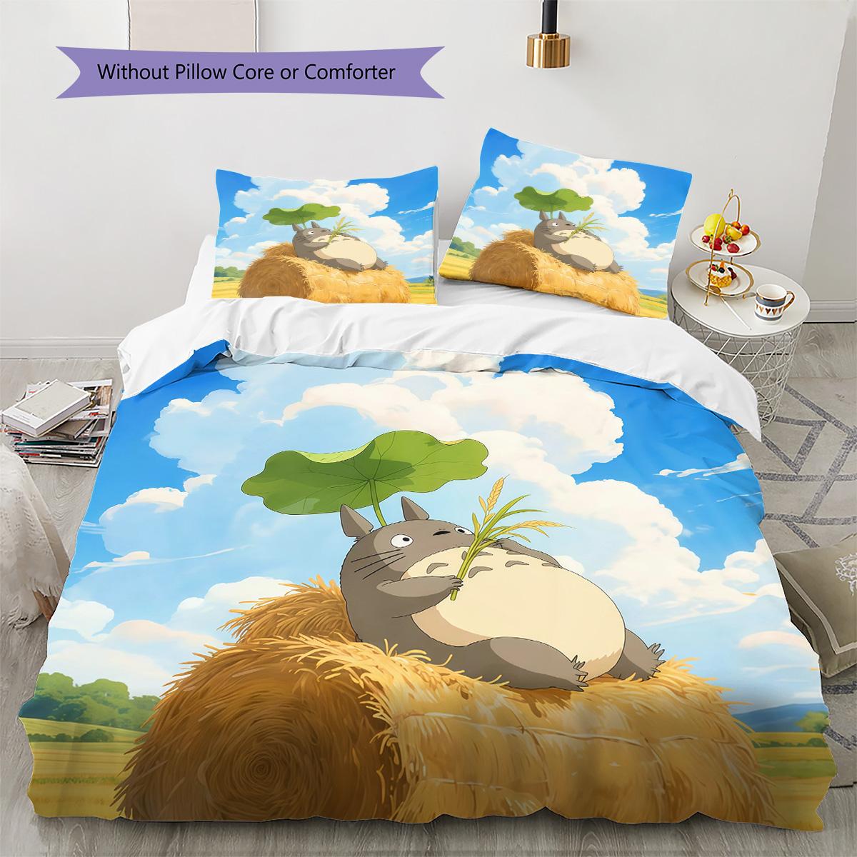 Totoro2 raksta gultasveļas sega Komplekts Mājas