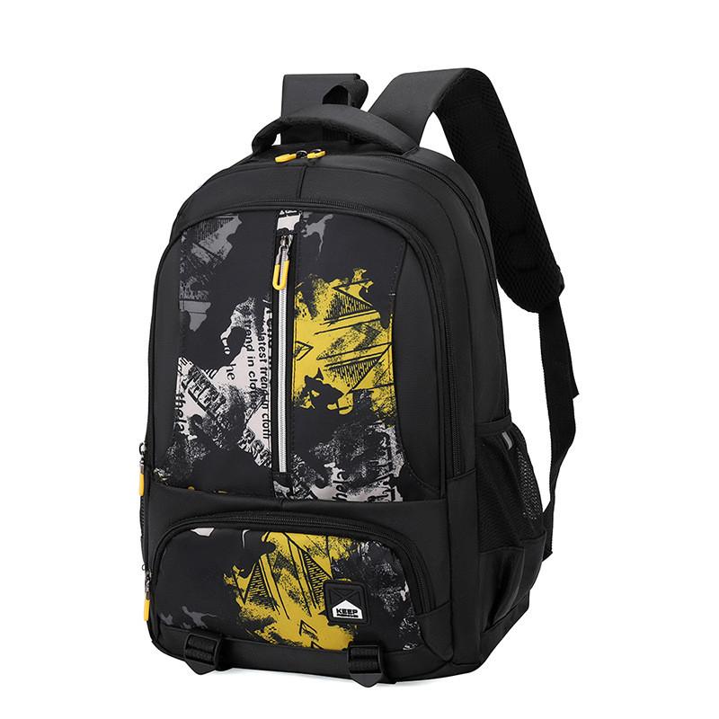 

Capacity Backpack Breathable Design Laptop Compartment For Students College жёлтый