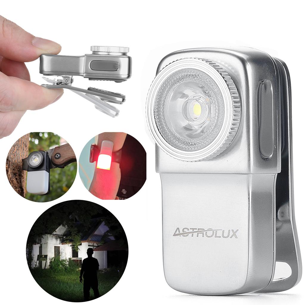 EDC Flashlight High Lumen Rechargeable Zinc Alloy Waterproof Portable Outdoor Survival Gear