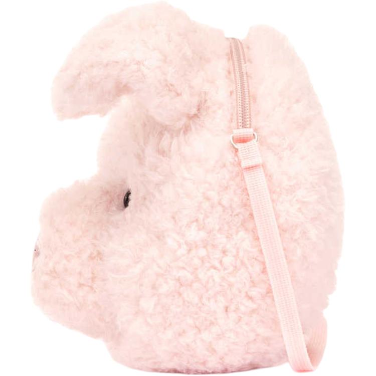 JELLYCAT Farm Animal Collection Crossbody Piglet Bag, Pink Dolls Plush Doll 19cm Height
